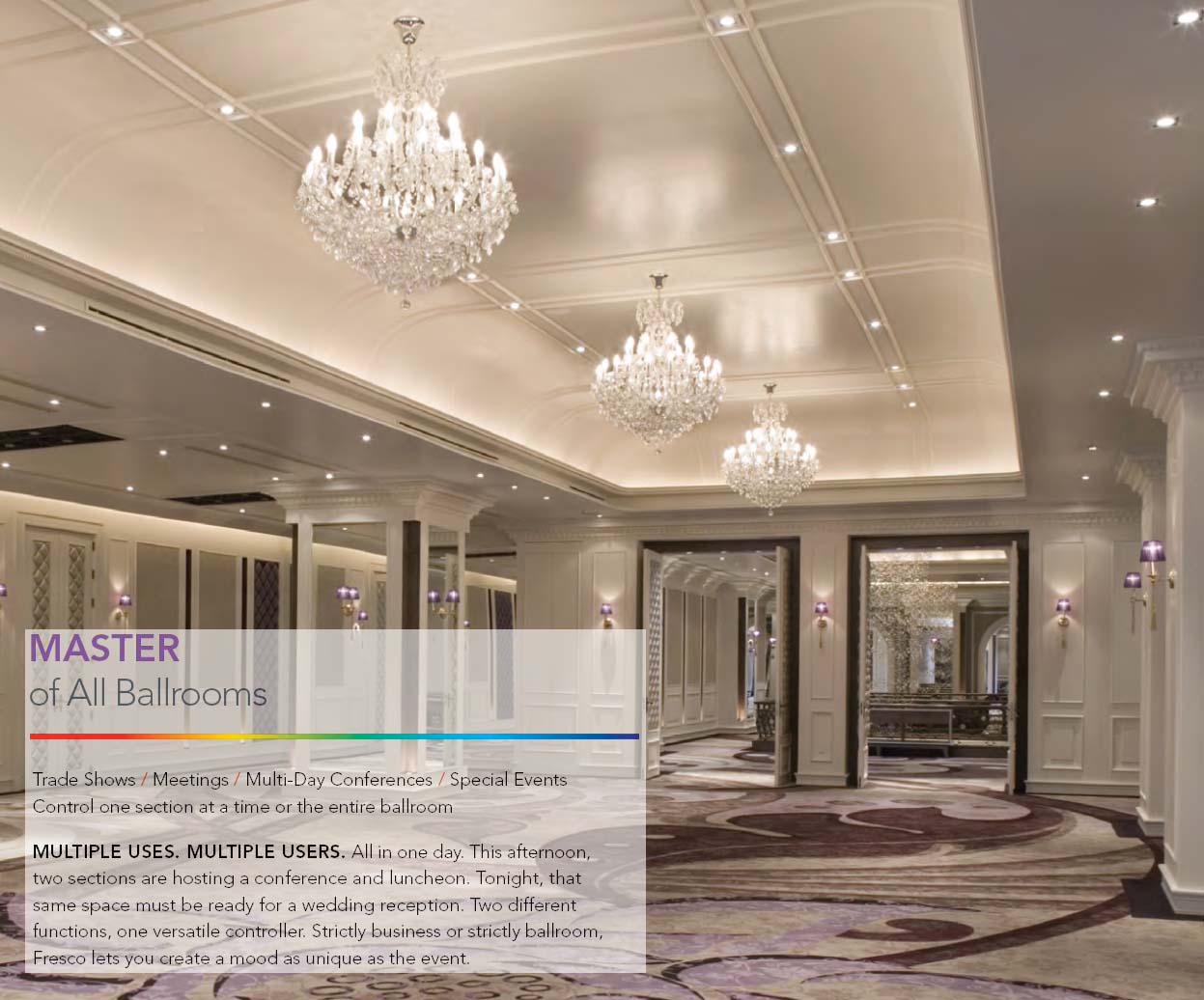 FRESCO Dynamic lighting control system in ballroom applicaion